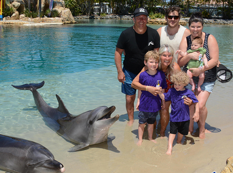 Oliver and his family during his Starlight Wish