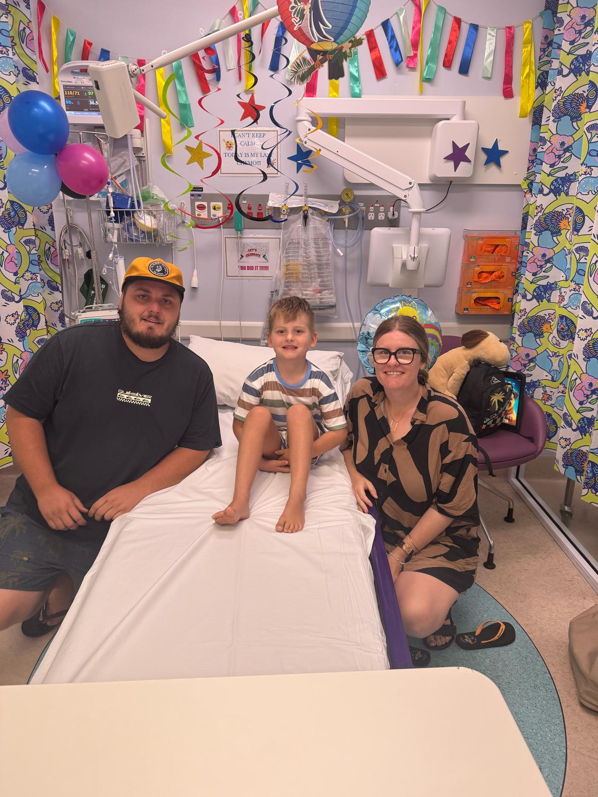 Hudson with parents