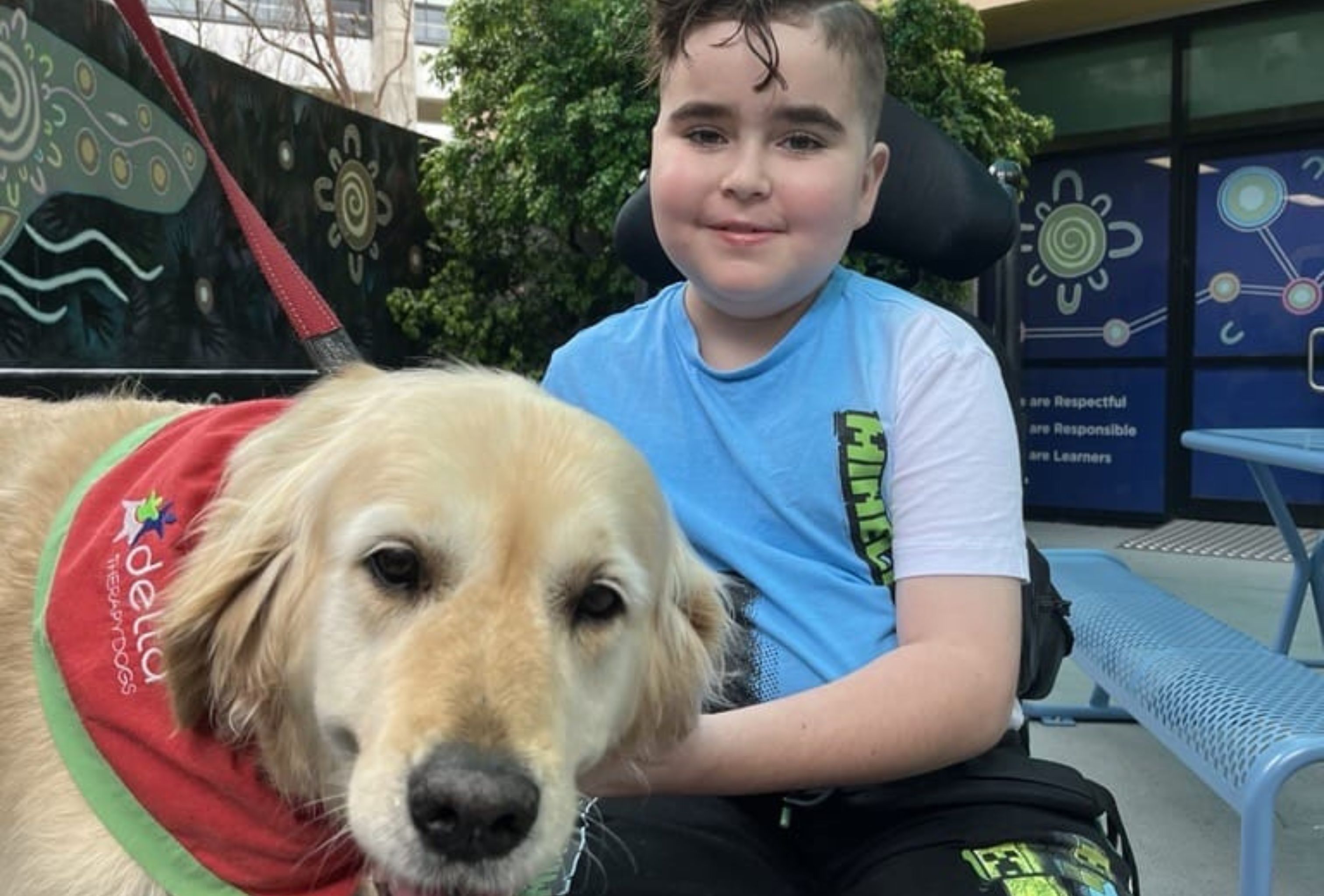 Leo with dog