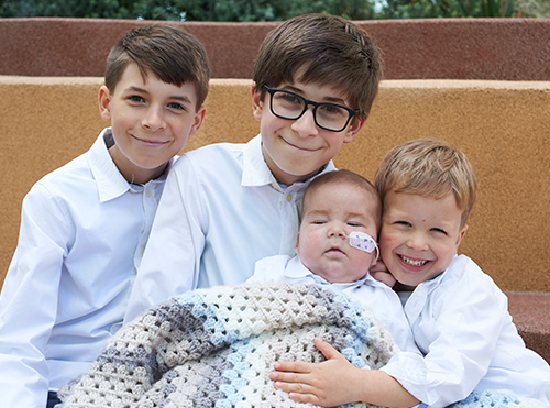 Winston with his brothers