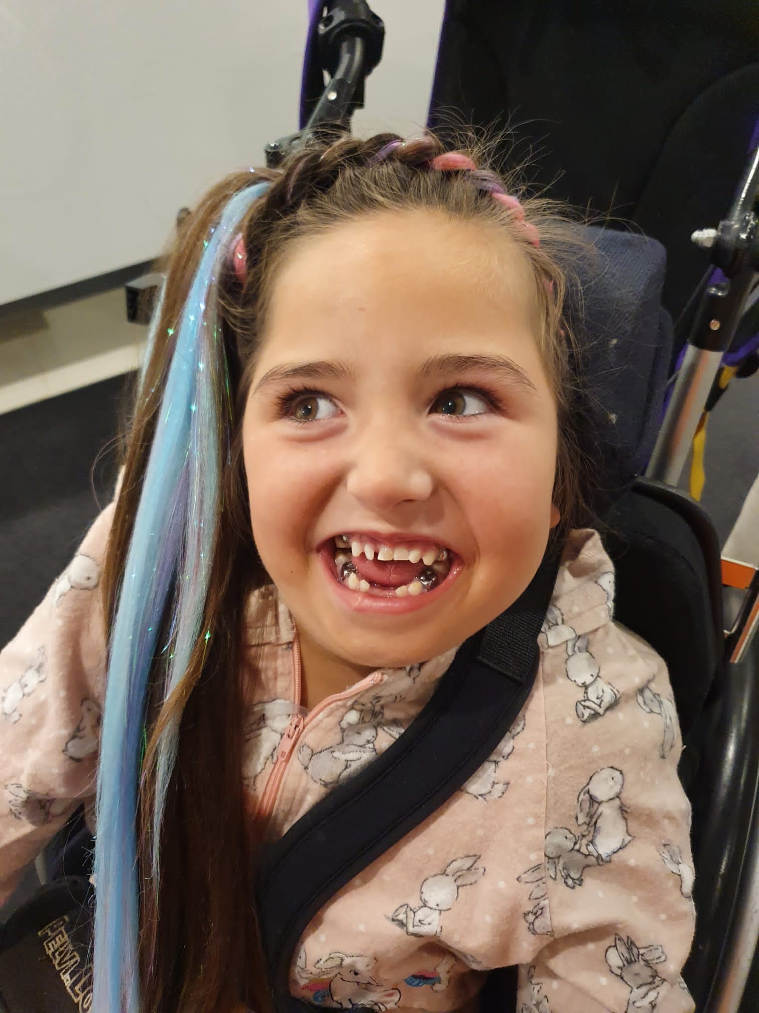 Scarlett smiling on holiday