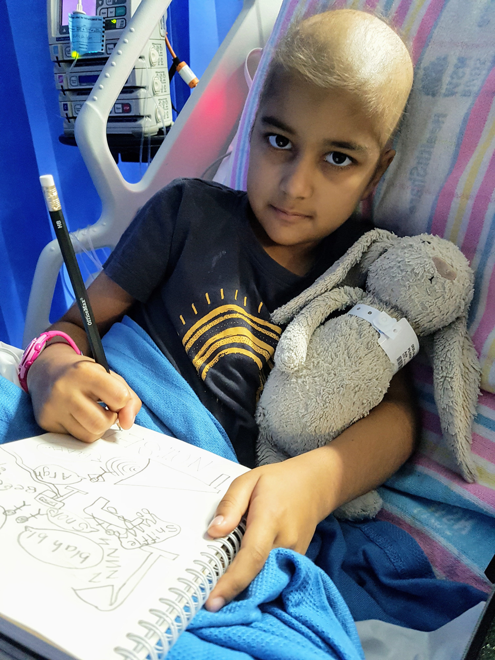 Ayla in hospital bed
