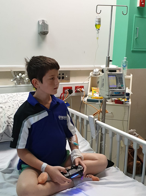 Gus in hospital