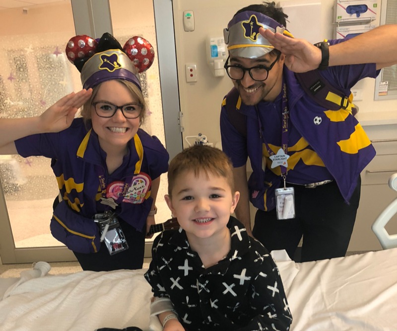 Captain Starlight visiting Chayse on the hospital ward - banner