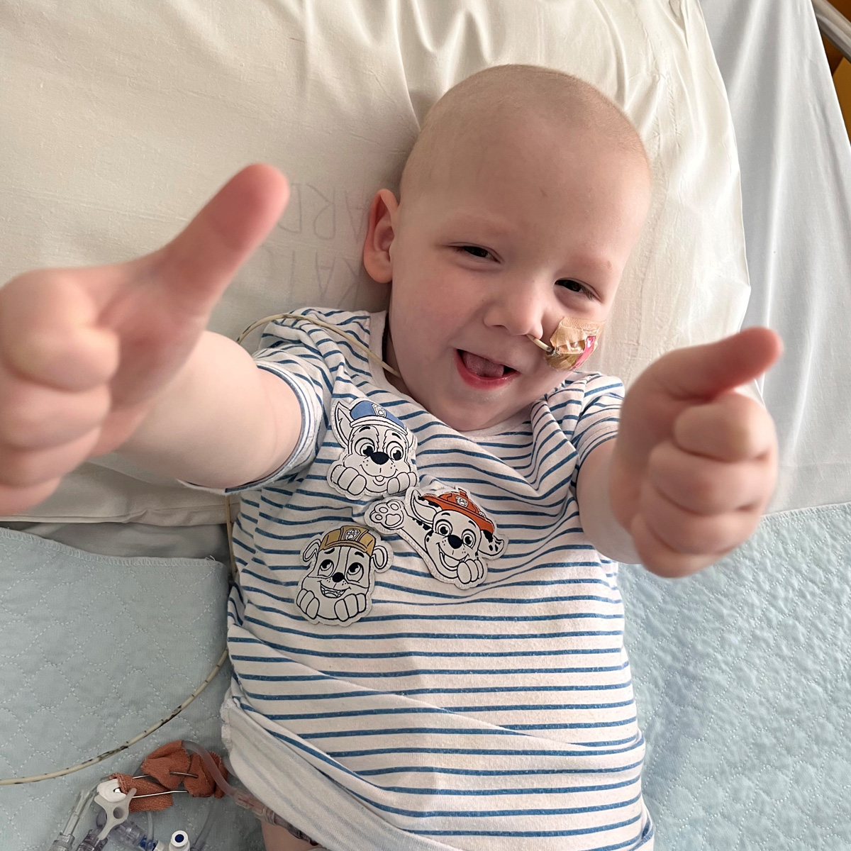 Liam thumbs up