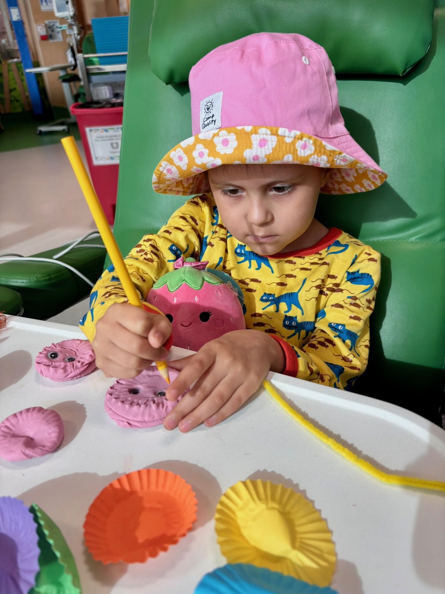 Luna doing crafts