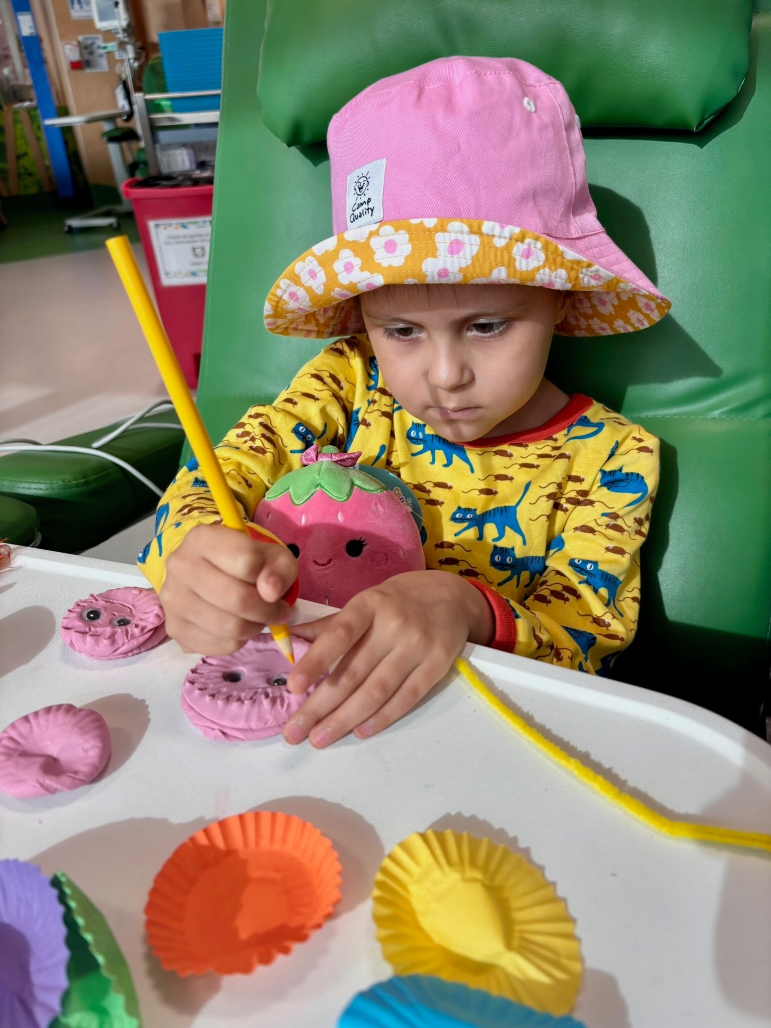 Luna doing crafts