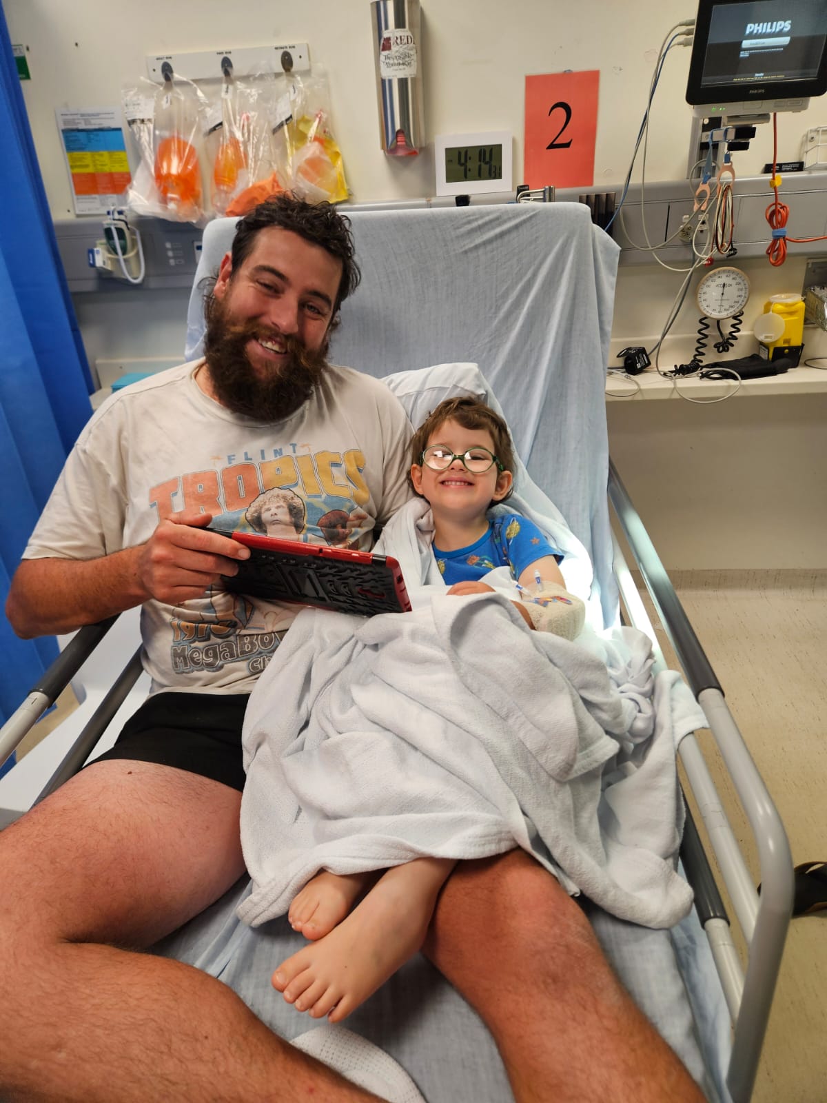 Riley with dad