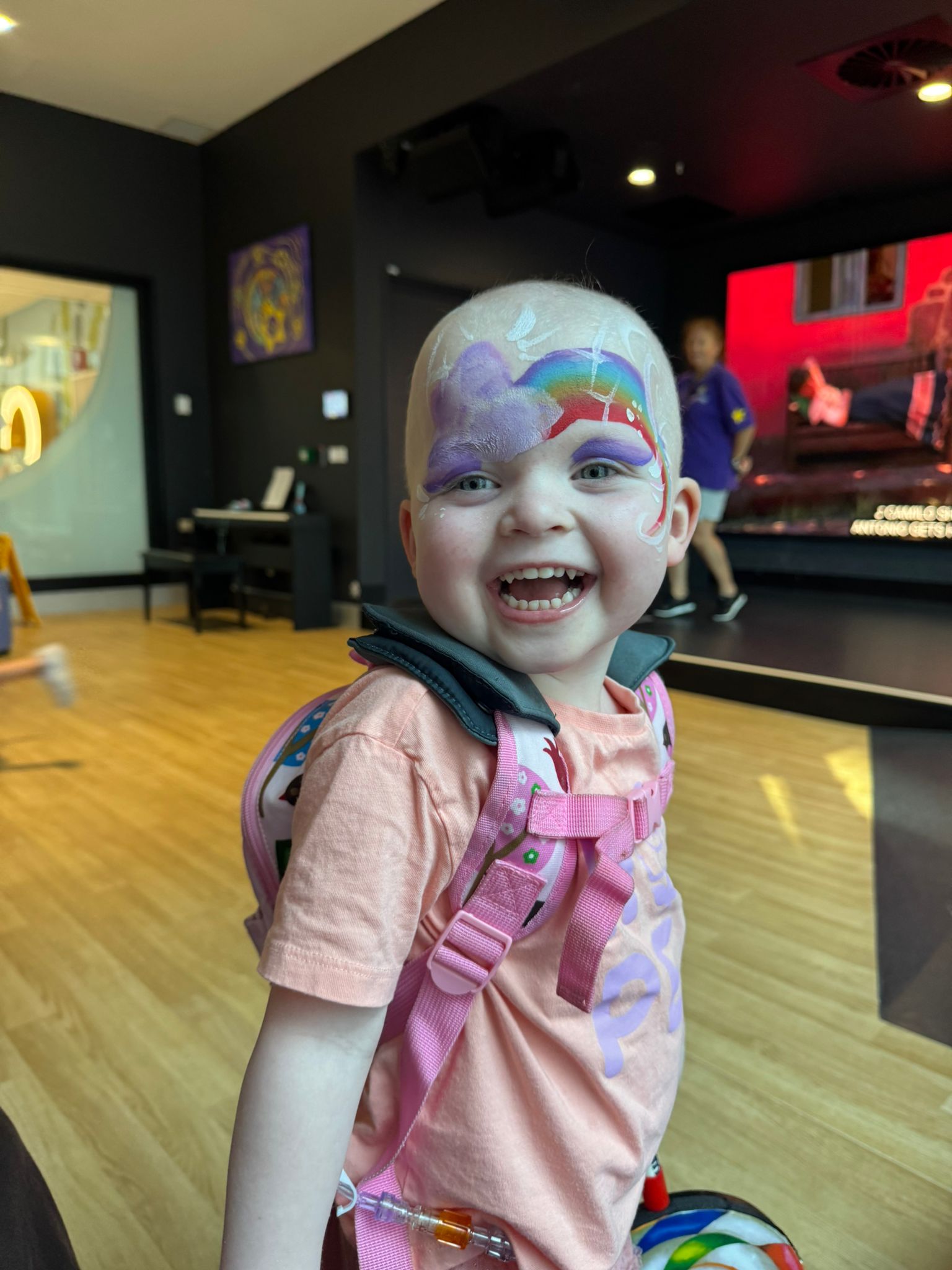 Georgie face painted