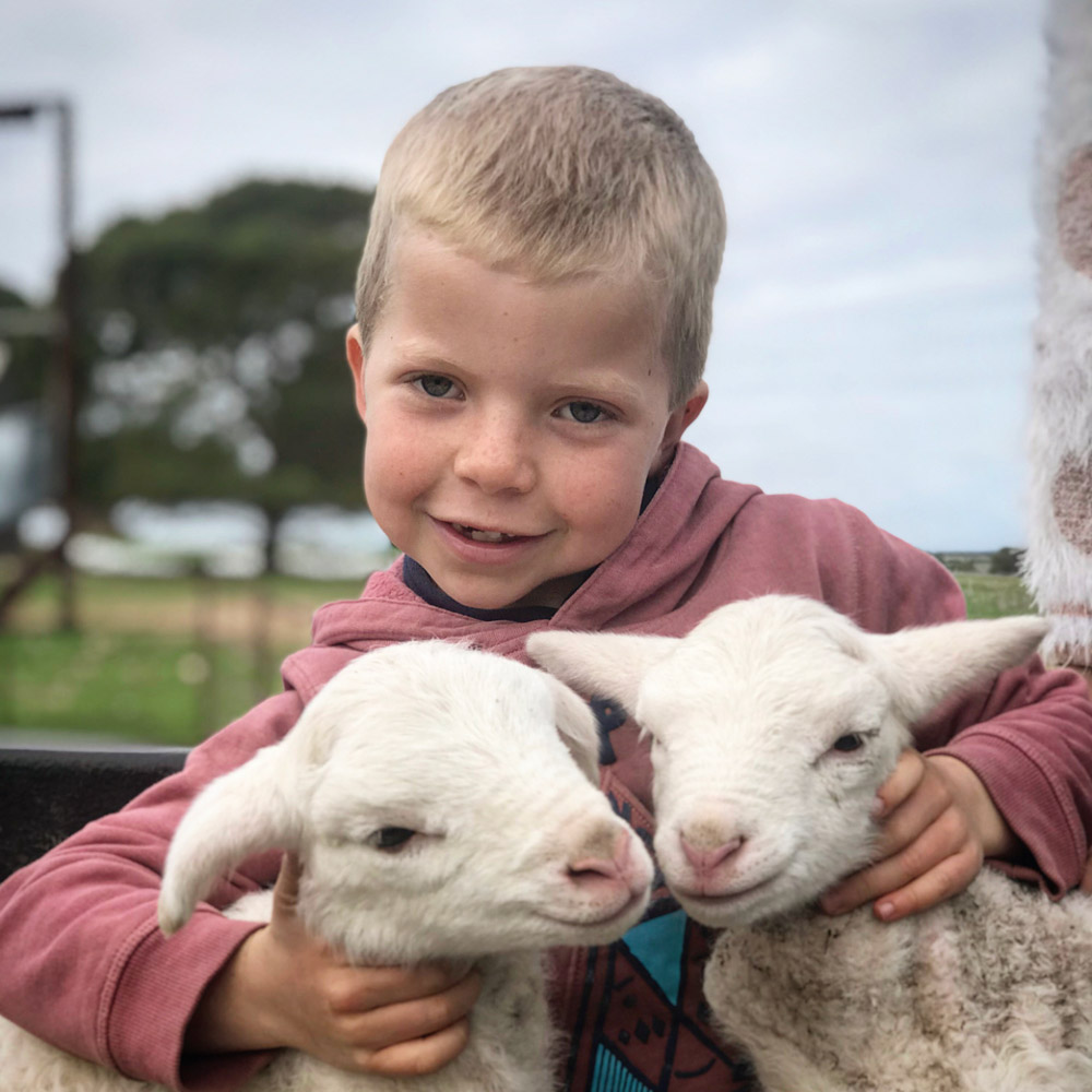 Bill with lambs