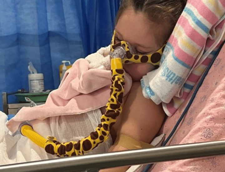 Aria sleeping in hospital 720 x 350
