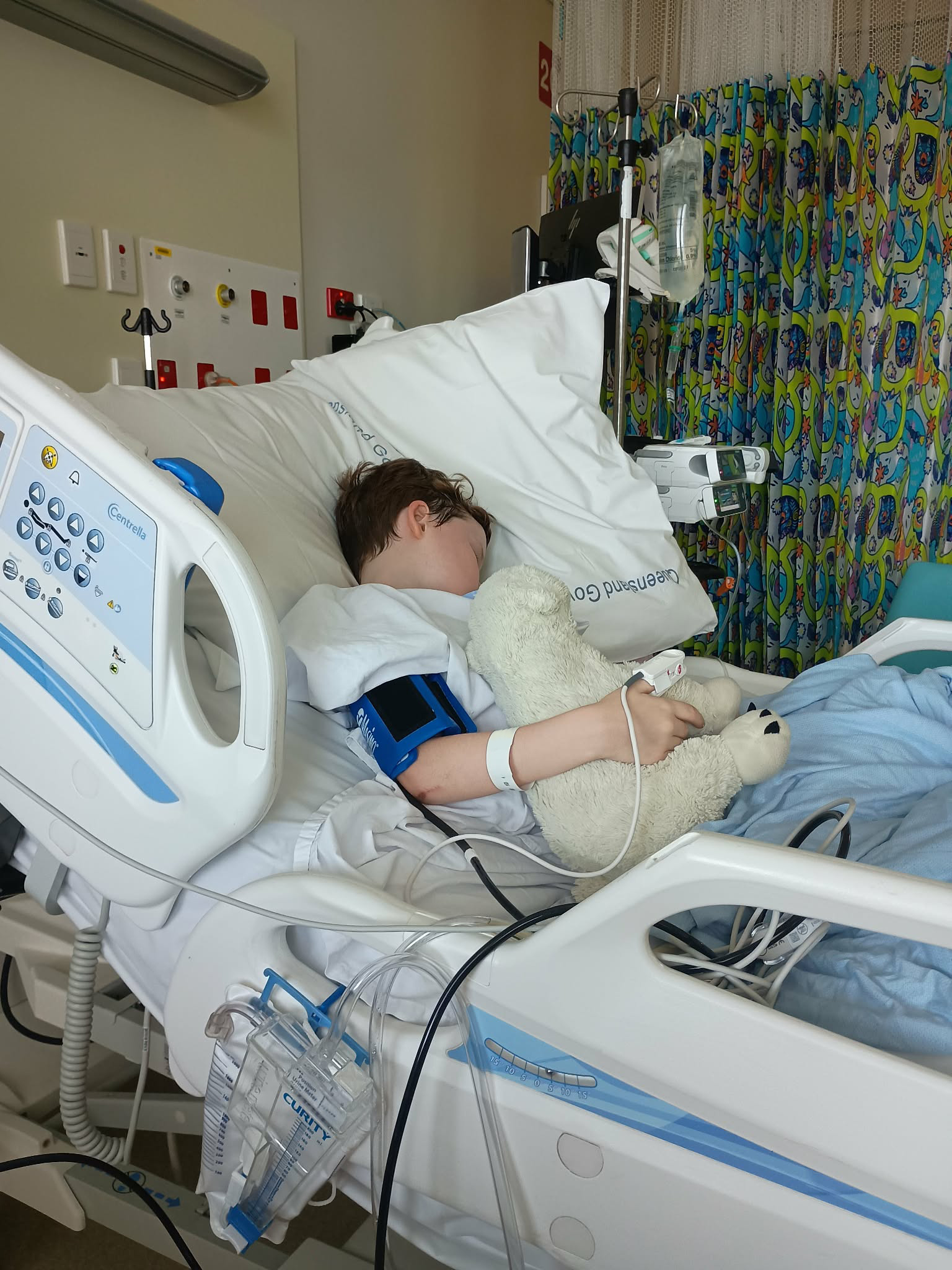 Conan in hospital bed