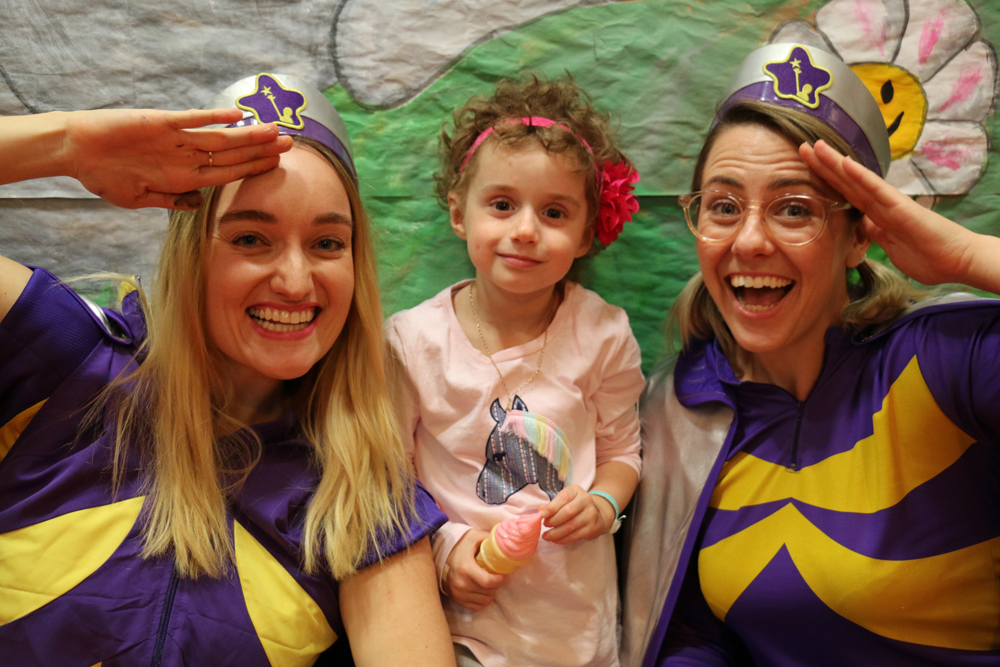 Addy with Captain Starlight in Starlight Express Room