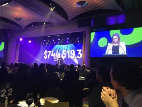 Mandy Fish presenting top 600 people at the EB Games Conference in Melbourne