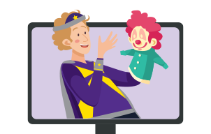 Captain Starlight TV illustration - card
