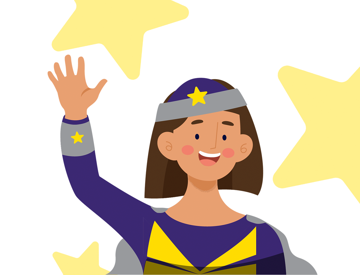 Captain Starlight illustration waving - banner