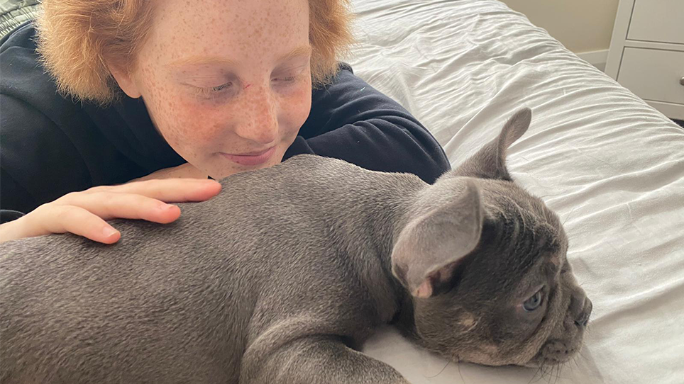 Samara and puppy