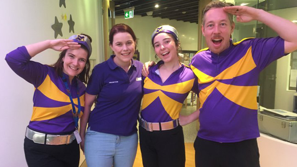 Volunteer Andrea with Captain Starlight