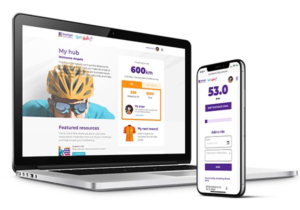 Tour De Kids website mockup