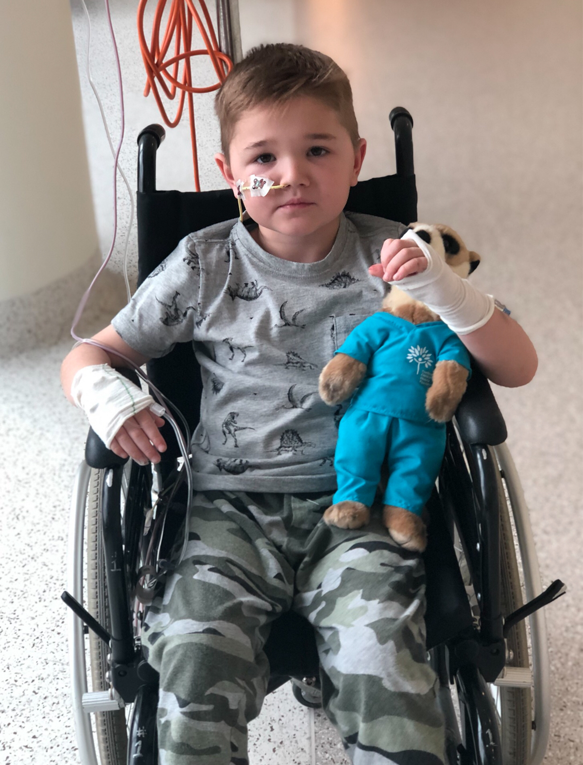 Chayse in wheelchair