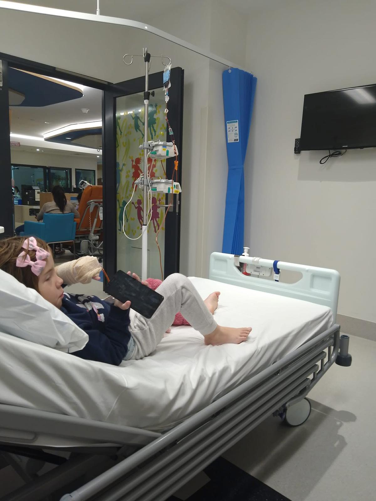 Amara waiting in hospital