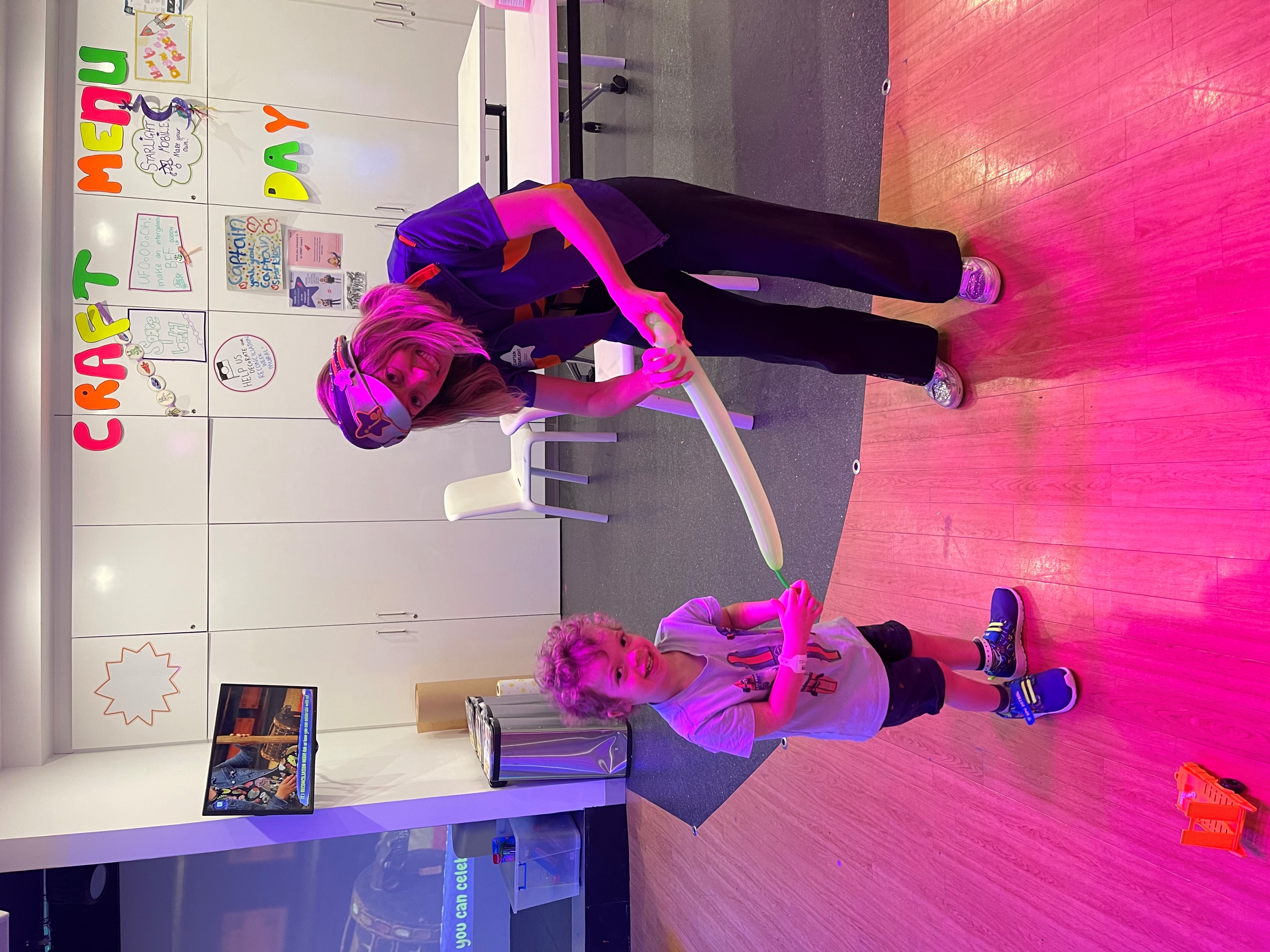 Jagger and Captain Starlight in the Starlight Express Room