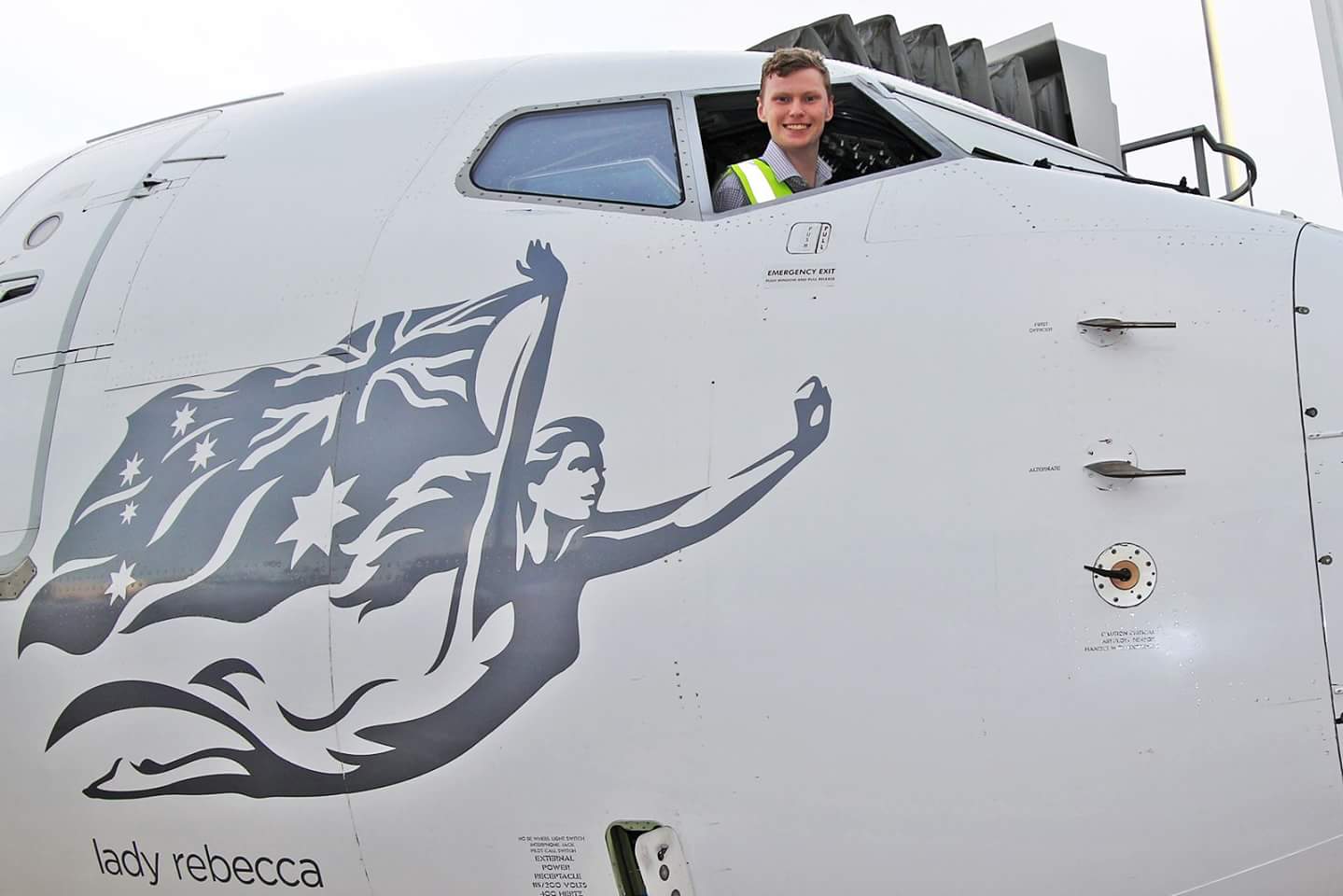 Mitch in plane