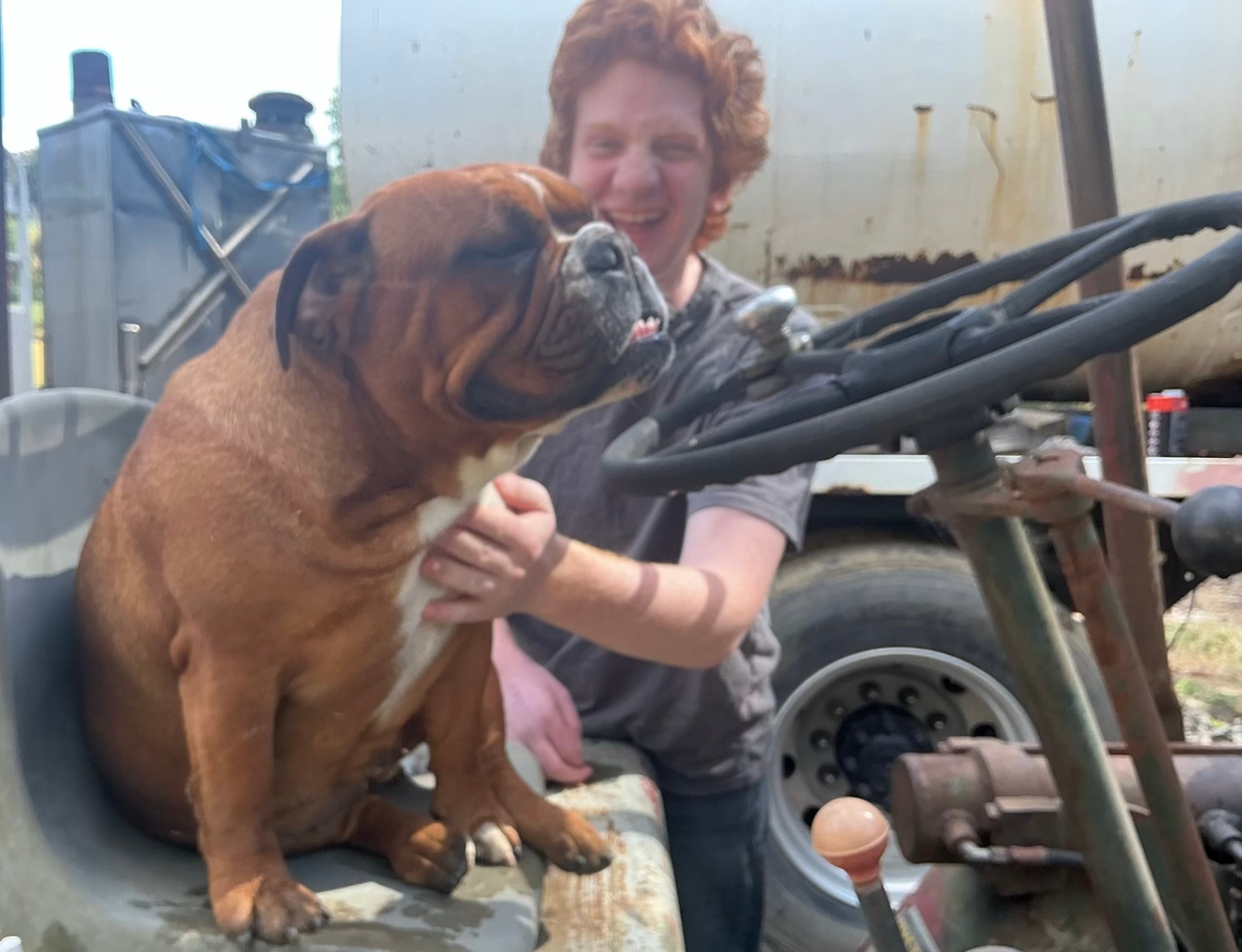 Daniel with dog