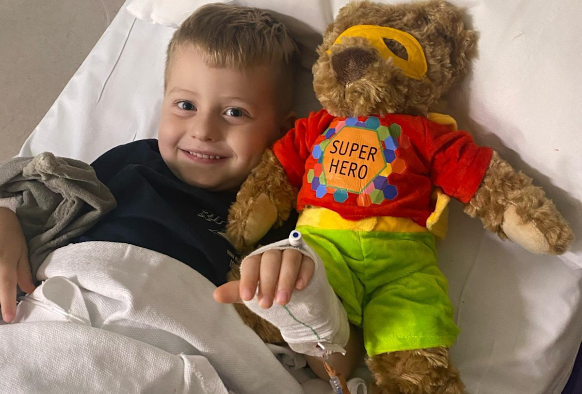 Hudson with Teddy