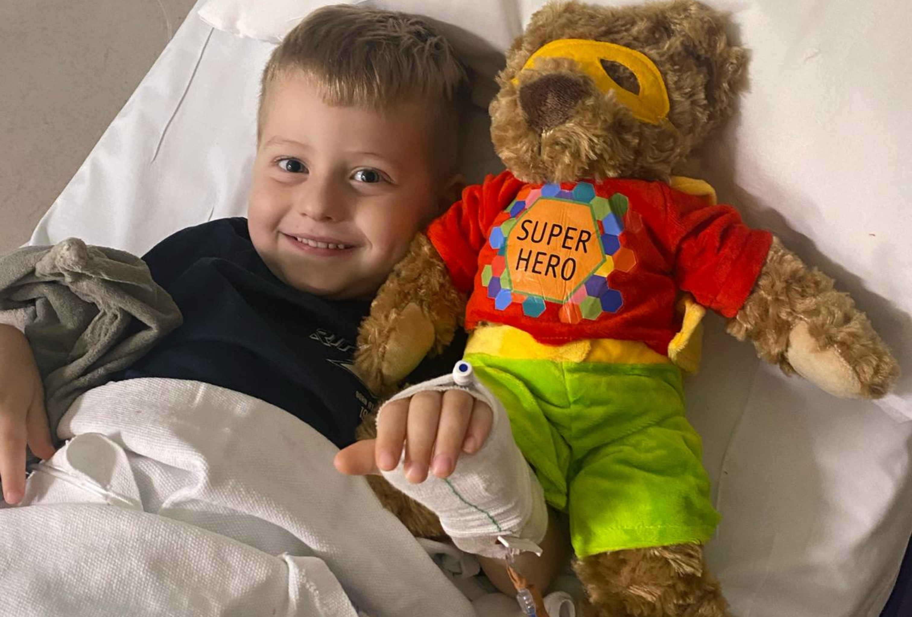 Hudson with Teddy