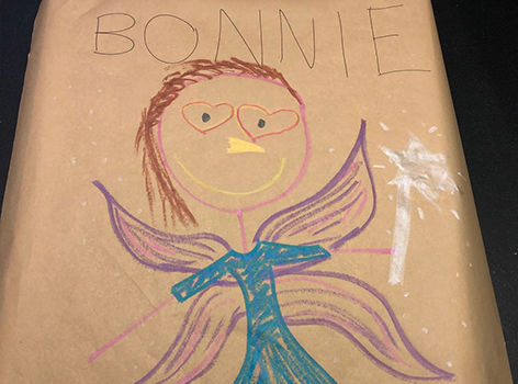 Bonnie's artwork created in the Starlight Express Room