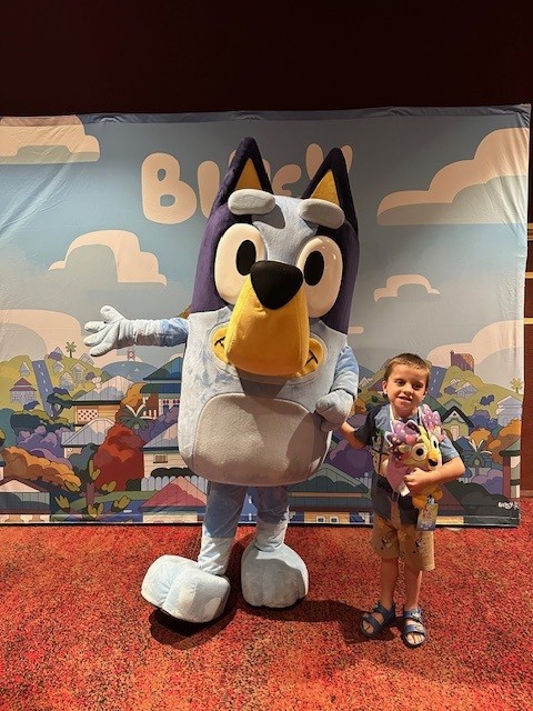 Theo and Bluey
