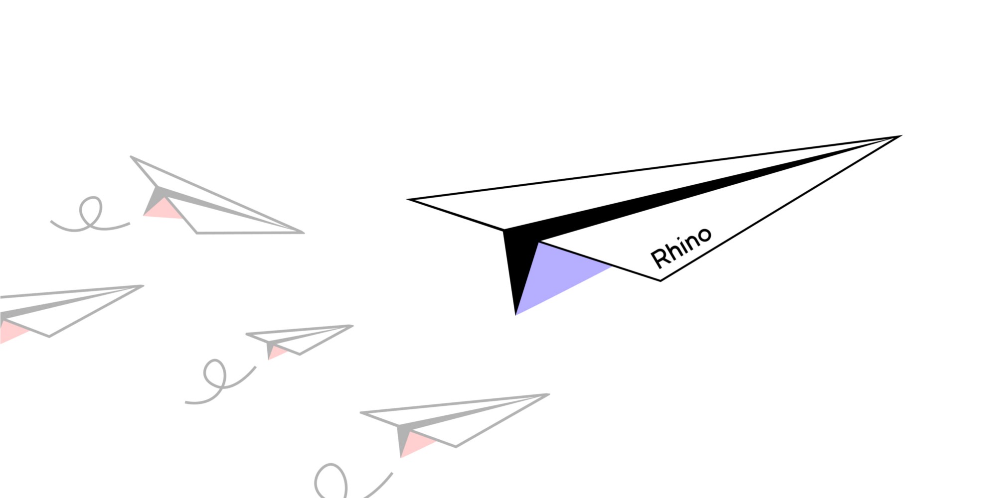 graphic with five paper airplanes 