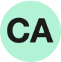 A green circle with the letters CA in the middle