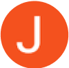 An orange circle with the letter J in it
