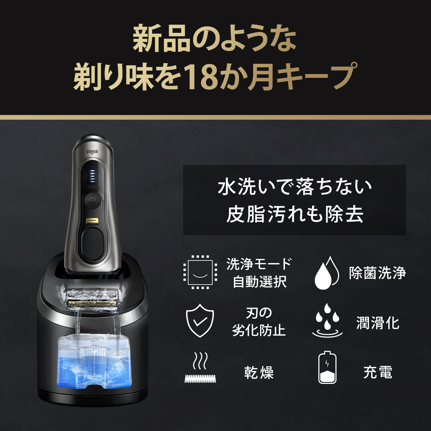 自動アルコール洗浄器 | 電気シェーバー（髭剃り）ならブラウン