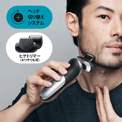 新たにヒゲトリマーが付属 新たにヒゲトリマーが付属