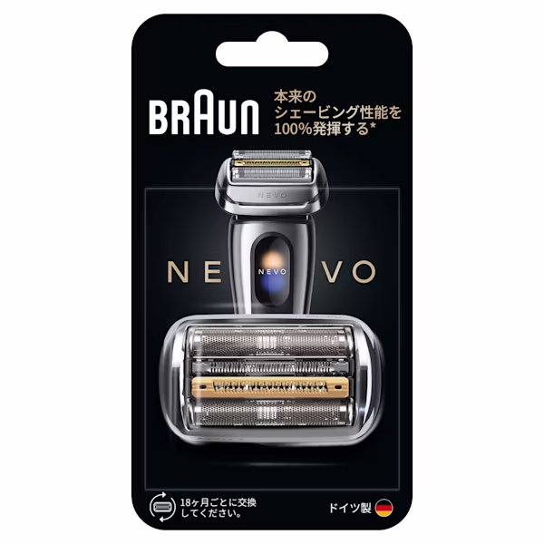 【正規品】ブラウン 替刃 NEVO シルクシェーバー 【本来の性能を100%発揮】全てのシリーズNEVOに対応 1.5年分 NEVO-S シルバー 【正規品】ブラウン 替刃 NEVO シルクシェーバー 【本来の性能を100%発揮】全てのシリーズNEVOに対応 1.5年分 NEVO-S シルバー