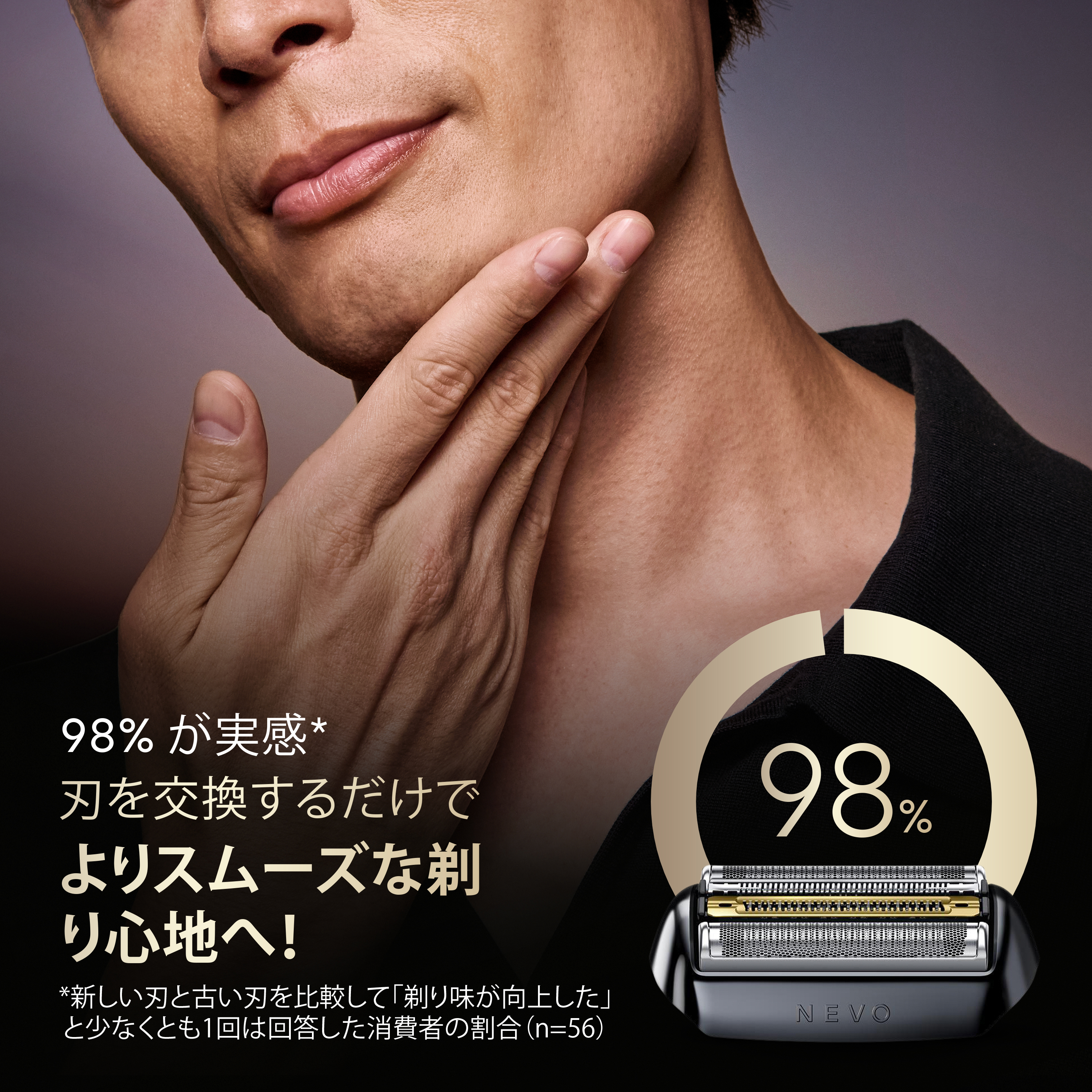ブラウン NEVO シルクシェーバー 純正替刃、NEVO-B グラファイトダスク