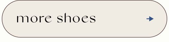 Beige rounded rectangular button with black text reading 'more shoes' and a brown arrow pointing right