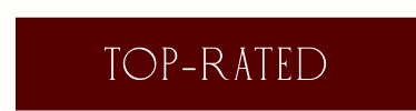 White text reading 'TOP-RATED' on a dark burgundy rectangular background