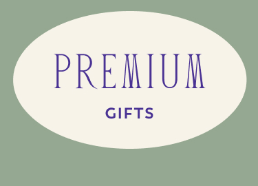 Gifts £100+ text in white on a brown background
