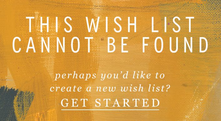 this wish list cannot be found.