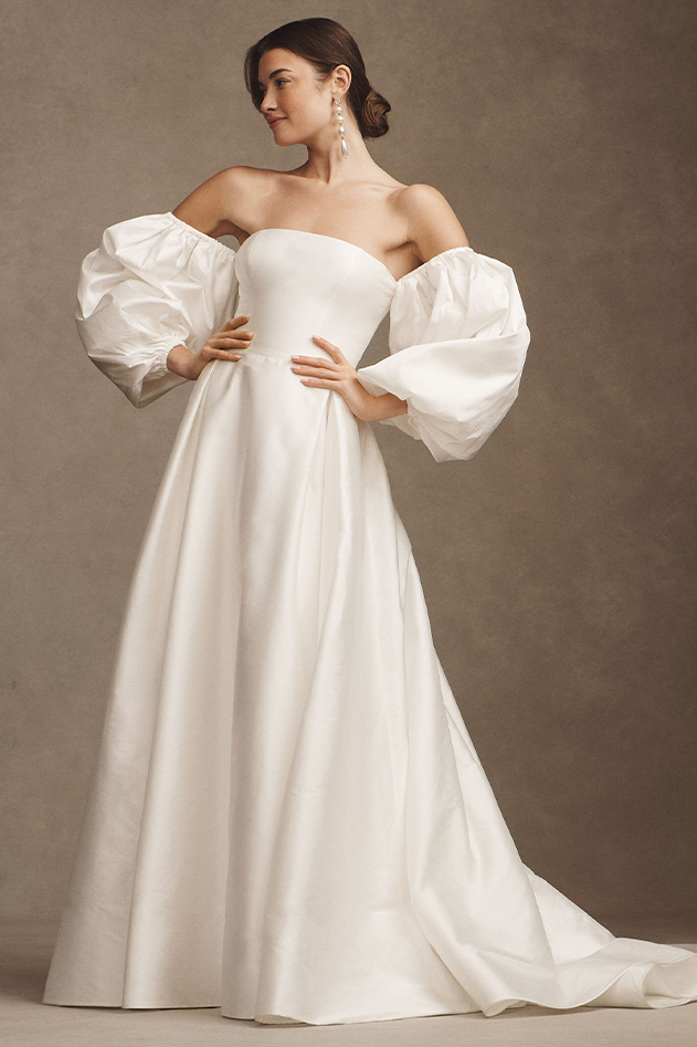 Silk wedding dress with hotsell lace overlay