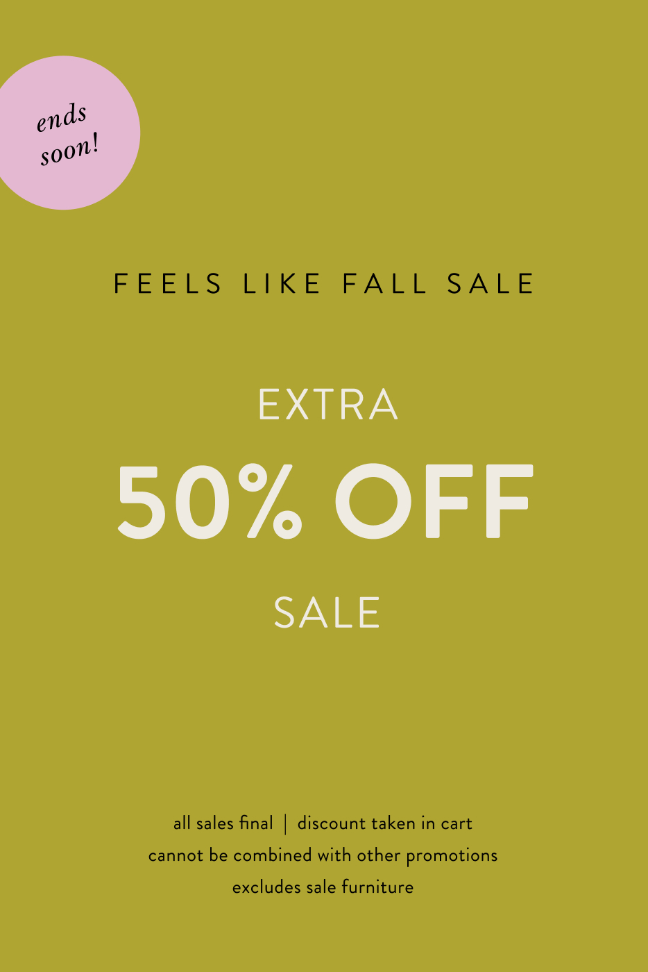 extra 50% off sale items
