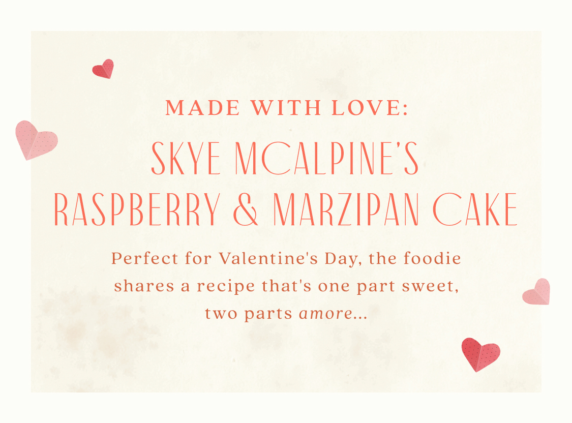 Skye McAlpine Raspberry & Marzipan cake recipe title