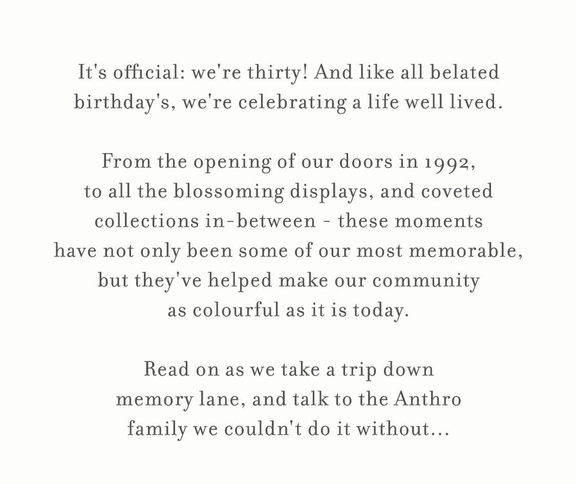 30 Year Anniversary