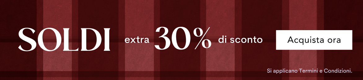 Sale banner with burgundy plaid background showing extra 30% off and up to 70% off with shop now button