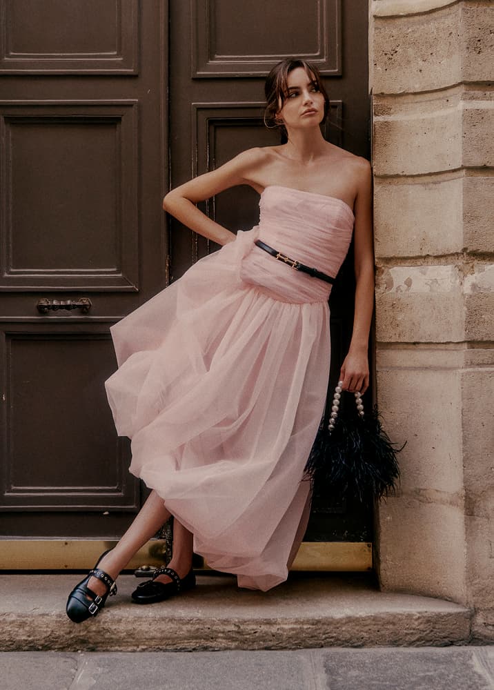 (US発）新作Anthropologie BHLDN バスクウエストミディドレス BHLDN Basque-Waist Midi Dress | Anthropologie