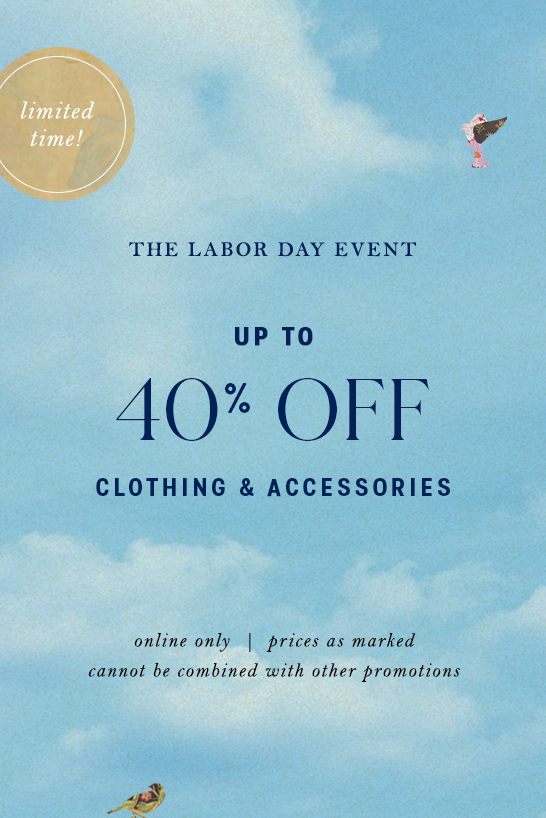shop up to 40% off clothing and accessories